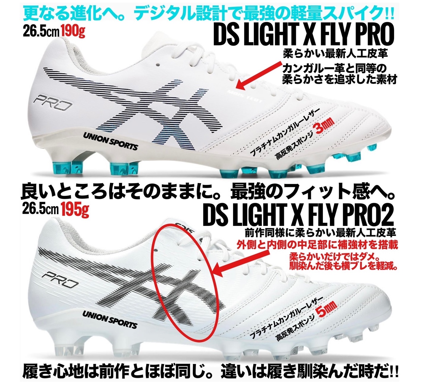 DSライトXフライプロ2 白×黒　26.5㎝　新品。